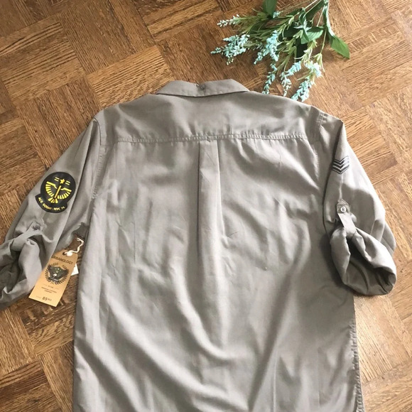 URBANOLOGY Mens Army green shirt - Picture 5 of 7